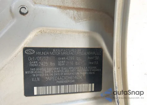 2013 Hyundai Sonata Limited from USA, damaged, VIN 5NPEC4ACXDH614656